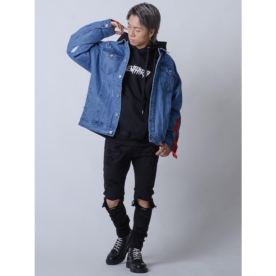 濃いデニムブルー Gジャン RE730 Gジャン デニムジャケット メンズ 秋 春 ブルー 青