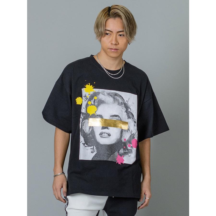 Tシャツ メンズ 半袖 プリント プリント 白 黒 M L Xl ビッグシルエット オーバーサイズ ダンス ヒップホップ クルーネック ホワイト ブラック ビッグtシャツ Be メンズジャケット バッグ 鞄 のhk 通販 Yahoo ショッピング
