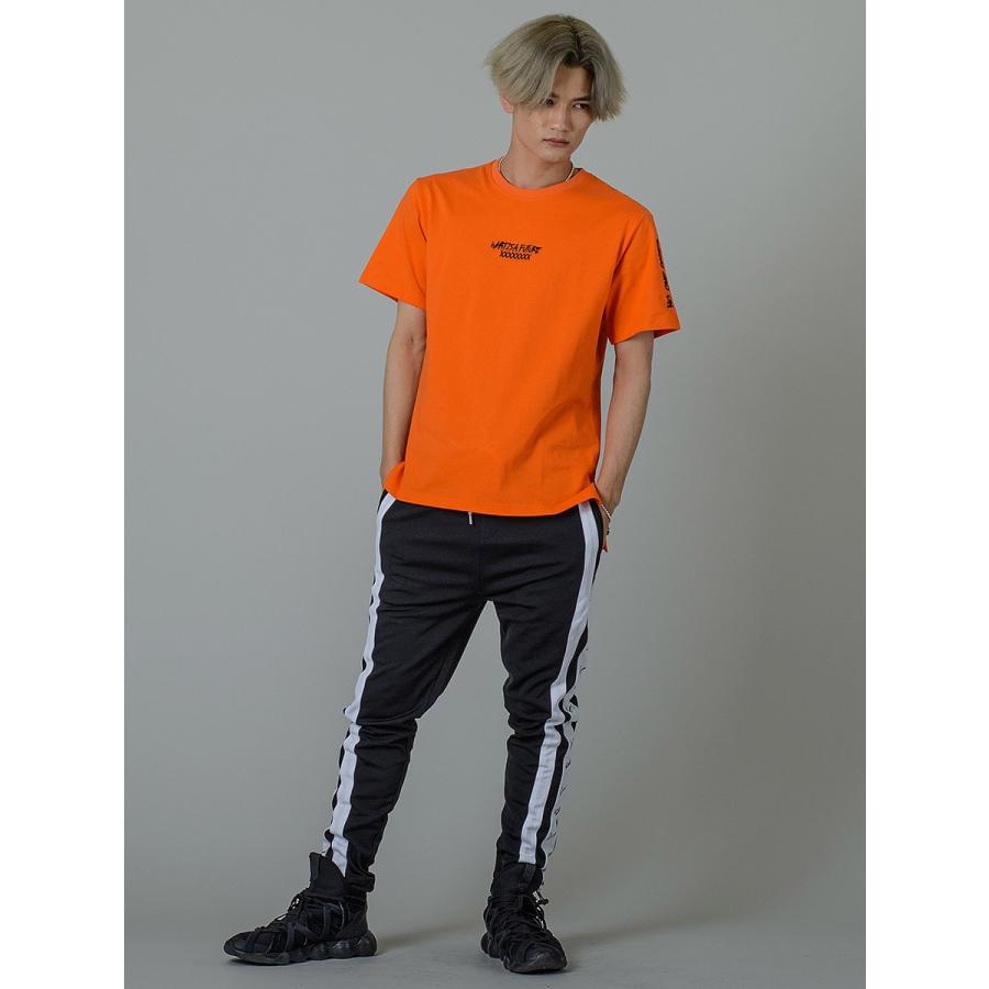 Tシャツ メンズ 半袖 プリント 白 黒 蛍光 ロング M L Xl ダンス ヒップホップ ホワイト ブラック オレンジ 派手 Be メンズジャケット バッグ 鞄 のhk 通販 Yahoo ショッピング