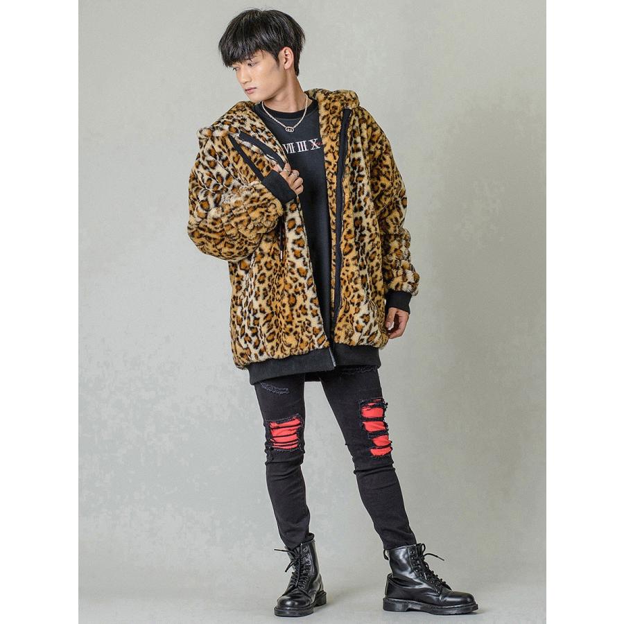 ファーコート メンズ レディース ビッグシルエット ヒョウ柄 レオパード M L Xl 2l ファーパーカー オーバーサイズ ストリート Re730 セブンサーティー Be メンズジャケット バッグ 鞄 のhk 通販 Yahoo ショッピング