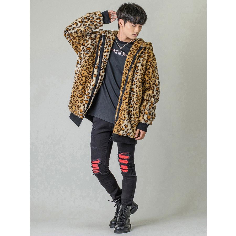 ファーコート メンズ レディース ビッグシルエット ヒョウ柄 レオパード M L Xl 2l ファーパーカー オーバーサイズ ストリート Re730 セブンサーティー Be メンズジャケット バッグ 鞄 のhk 通販 Yahoo ショッピング