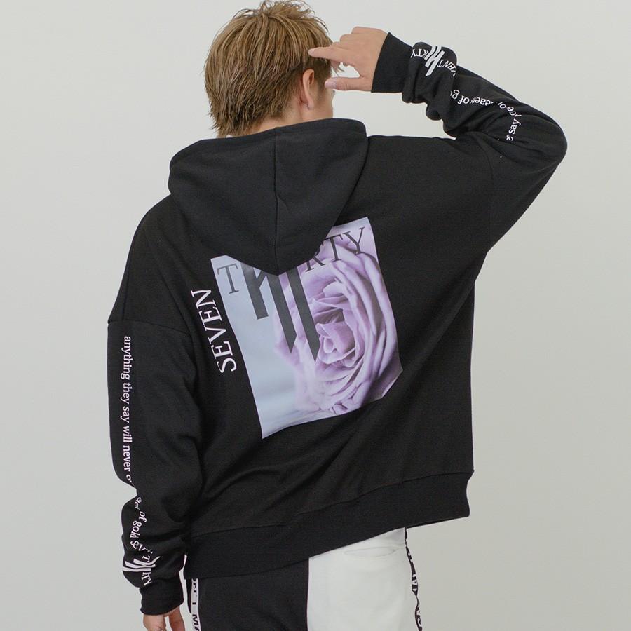 パーカー ビッグパーカー メンズ 白 黒 黄色 紫 ホワイト ブラック イエロー パープル M L Xl 2l プルオーバー プリント 春 秋 冬 Re730 セブンサーティー Be メンズジャケット バッグ 鞄 のhk 通販 Yahoo ショッピング