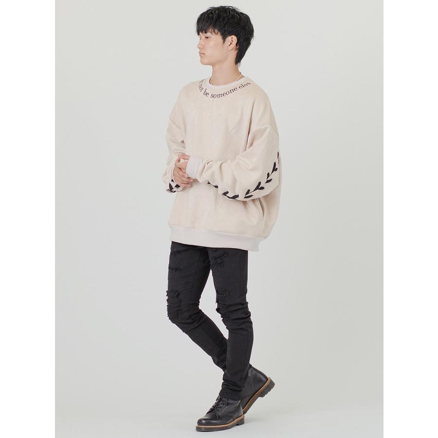 ジーンズ メンズ スキニー S M L 29 30 31 黒 ブラック ストレッチ ダメージ ライン クラッシュ 春夏秋冬 RE730 セブンサーティー 85155 hk エイチケー 92534 | RE730 | 15