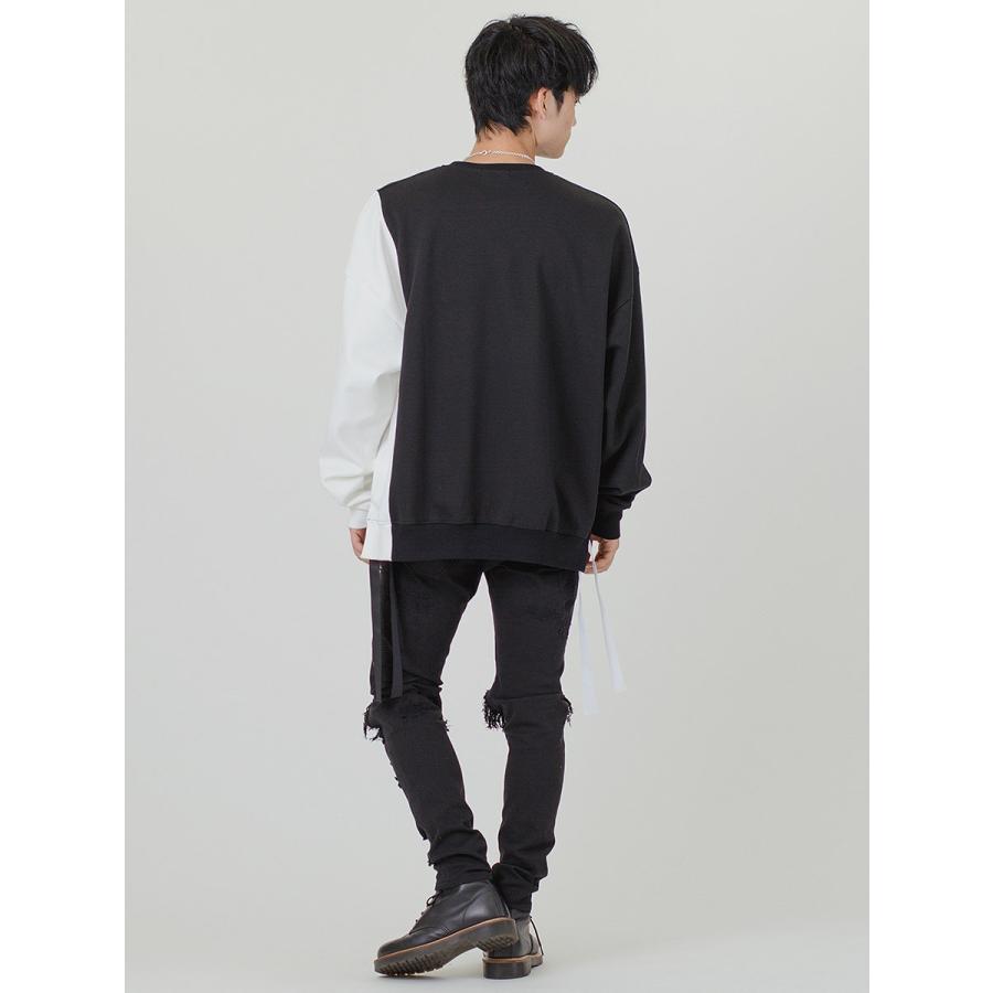 ジーンズ メンズ スキニー S M L 29 30 31 黒 ブラック ストレッチ ダメージ ライン クラッシュ 春夏秋冬 RE730 セブンサーティー 85155 hk エイチケー 92534 | RE730 | 19