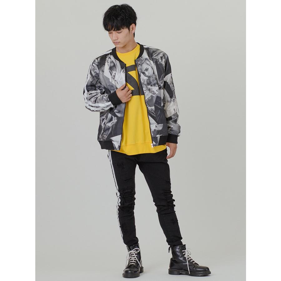 ジーンズ メンズ スキニー S M L 29 30 31 黒 ブラック ストレッチ ダメージ ライン クラッシュ 春夏秋冬 RE730 セブンサーティー 85155 hk エイチケー 92534 | RE730 | 08