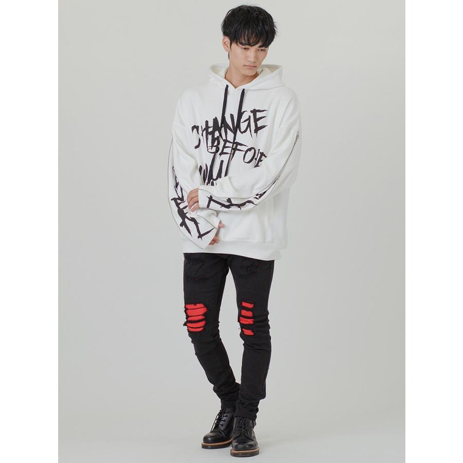 ジーンズ メンズ スキニー S M L 29 30 31 黒 ブラック ストレッチ ダメージ ライン クラッシュ 春夏秋冬 RE730 セブンサーティー 85155 hk エイチケー 92534 | RE730 | 11