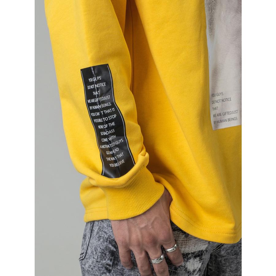 ロンt メンズ ビッグシルエット 秋冬春 プリント ストリート 韓国ファッション ホワイト イエロー ブラック M L Xl 2l Ll Re730 セブンサーティー Be メンズジャケット バッグ 鞄 のhk 通販 Yahoo ショッピング
