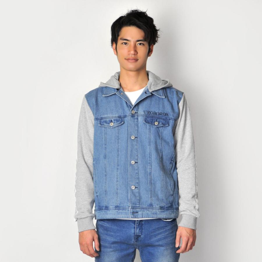 デニムブルー ジャケット フード付き フード付きデニムジャケット - ミディアムブルー | ZARA Japan