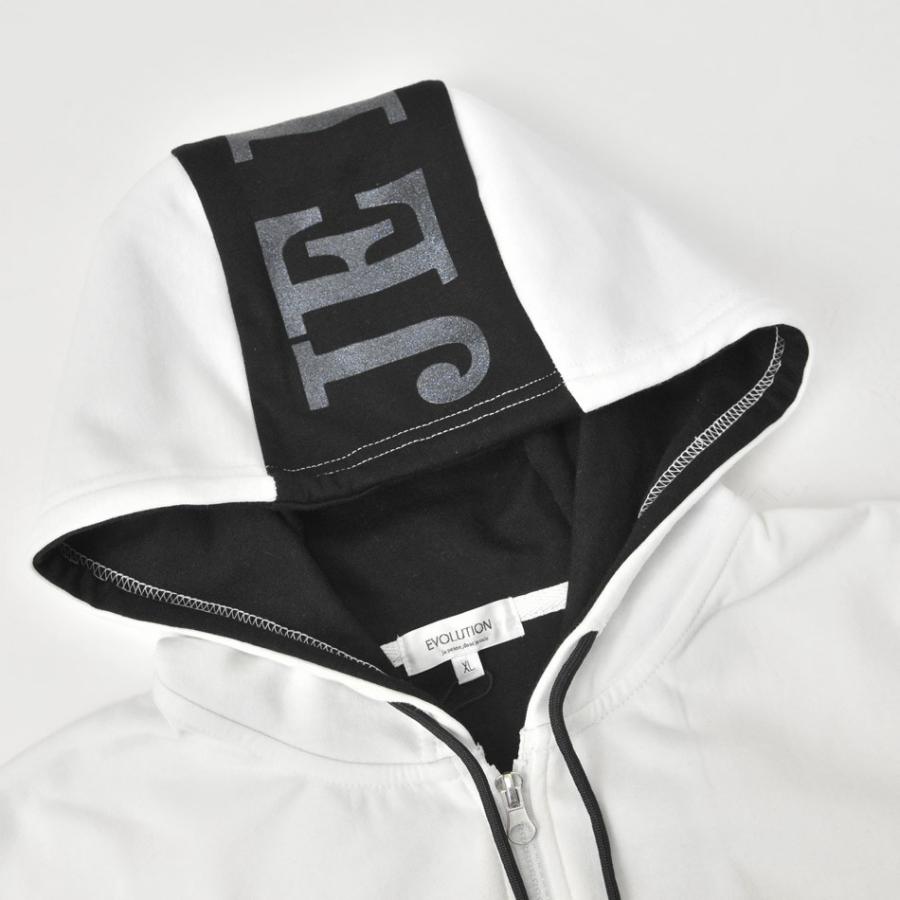 パーカー メンズ ジップパーカー 前開き 春秋冬 ポンチ 切り替え サーフ系 ストリート系 白 黒 ホワイト ブラック M L Xl Ll 2l Evolution Ev メンズジャケット バッグ 鞄 のhk 通販 Yahoo ショッピング