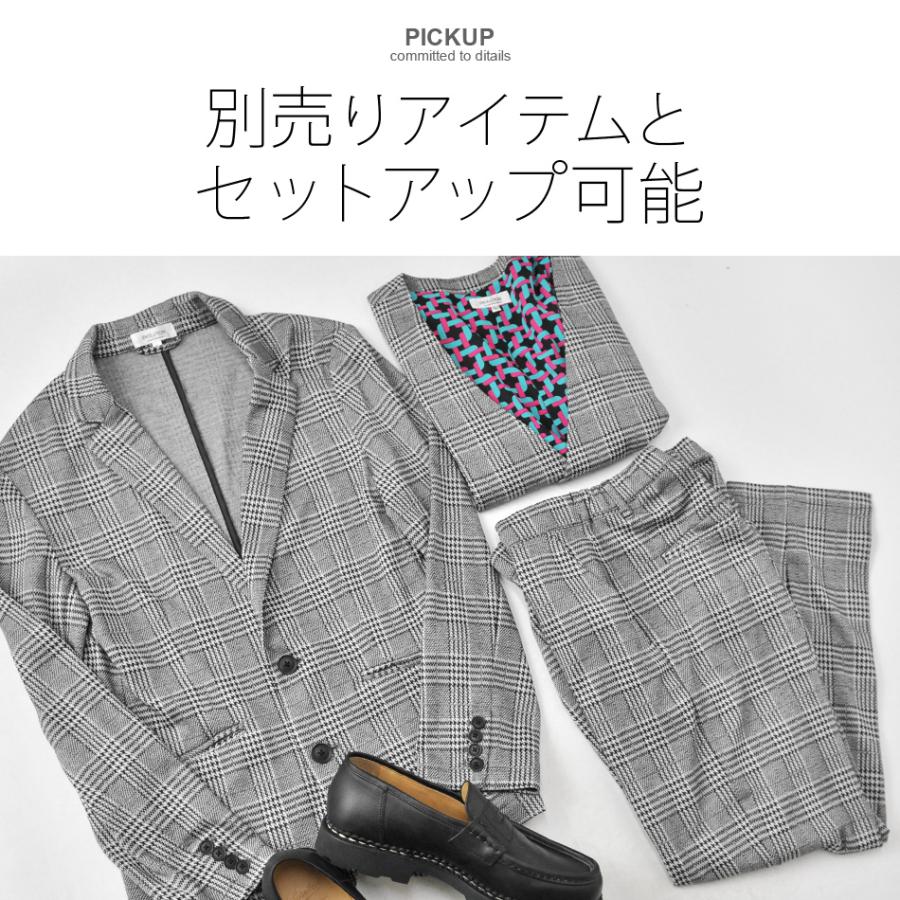 ジャケット メンズ 春秋冬 テーラードジャケット セットアップ(別売) 総柄 紺 ネイビー グレー ストライプ グレンチェック 迷彩 M L XL evolution | EVOLUTION | 05