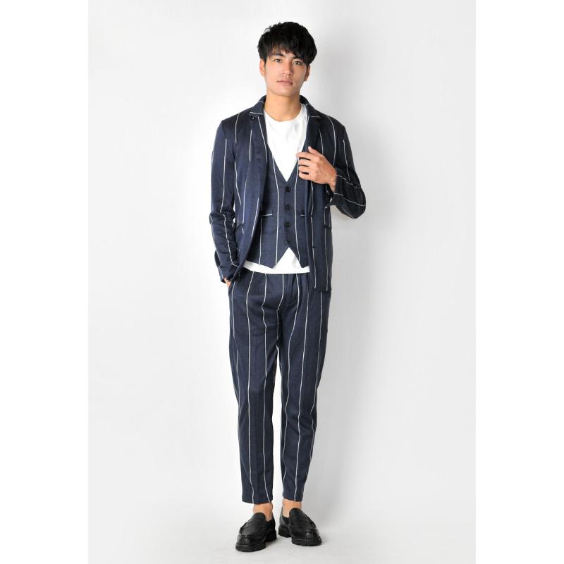 ジャケット メンズ 春秋冬 テーラードジャケット セットアップ(別売) 総柄 紺 ネイビー グレー ストライプ グレンチェック 迷彩 M L XL evolution | EVOLUTION | 07