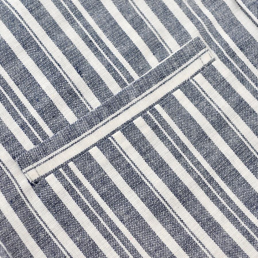 ベスト メンズ ジレ 春夏秋 綿麻 リネン 韓国系 韓国ファッション ベージュ ネイビー ストライプ 麻 M L XL LL 2L | EVOLUTION | 11