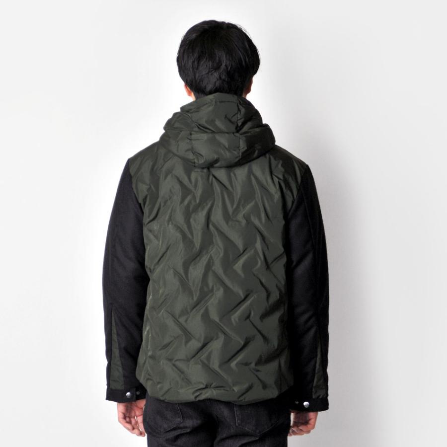 ダウンジャケット メンズ 中綿ダウンジャケット シームレス 撥水加工 防寒 暖かい ミリタリージャケット モード アウトドア 黒 カーキ ブラック M L XL 11500 | EVOLUTION | 09