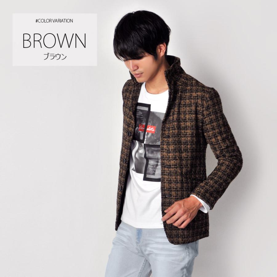 ジャケット メンズ イタリアンカラー 秋冬 ツイード 暖かい セットアップ 別売 ホワイト ブラウン チャコール ブラック 白 茶 黒 M L Xl Ll 2l Ev メンズジャケット バッグ 鞄 のhk 通販 Yahoo ショッピング