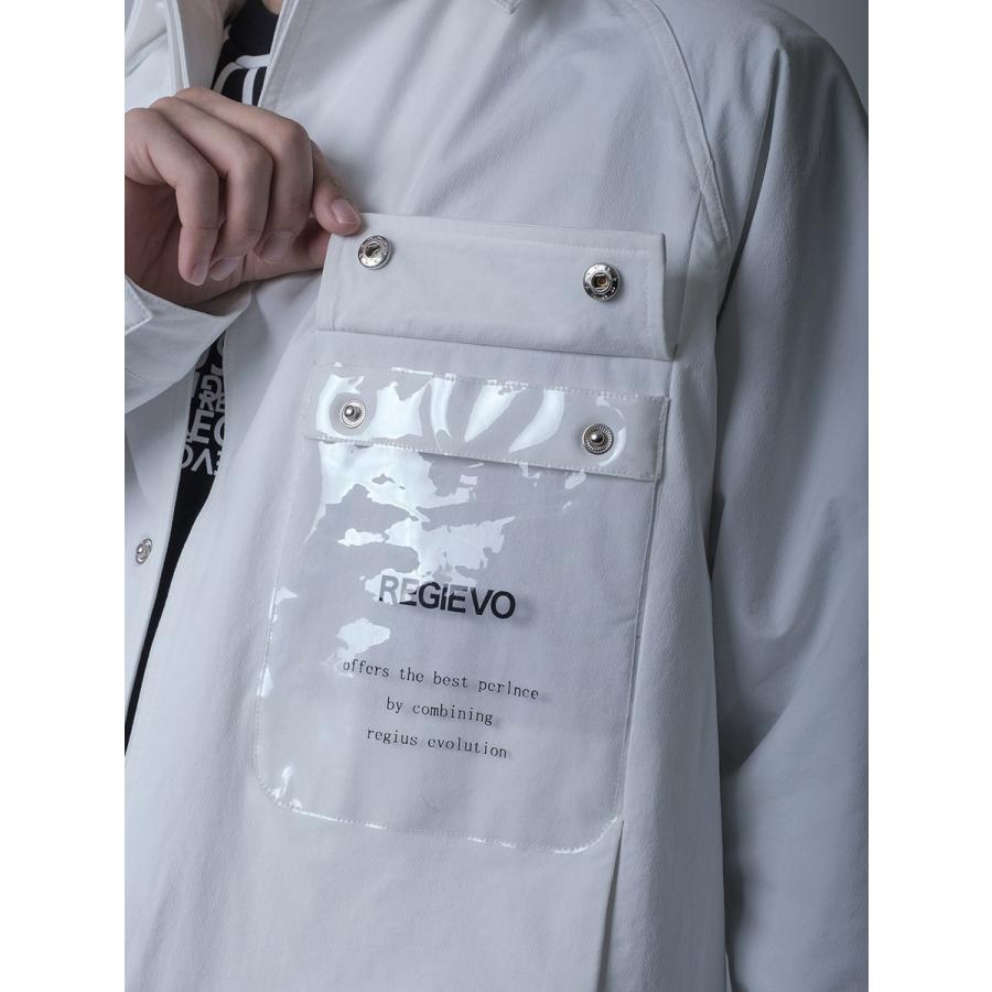 ブルゾン メンズ 春 秋 白 黒 ホワイト ブラック ショート M L ナイロン ワークジャケット REGIEVO レジエボ | REGIEVO | 17