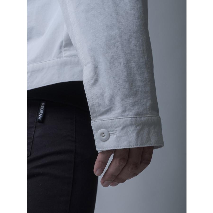 ブルゾン メンズ 春 秋 白 黒 ホワイト ブラック ショート M L ナイロン ワークジャケット REGIEVO レジエボ | REGIEVO | 20