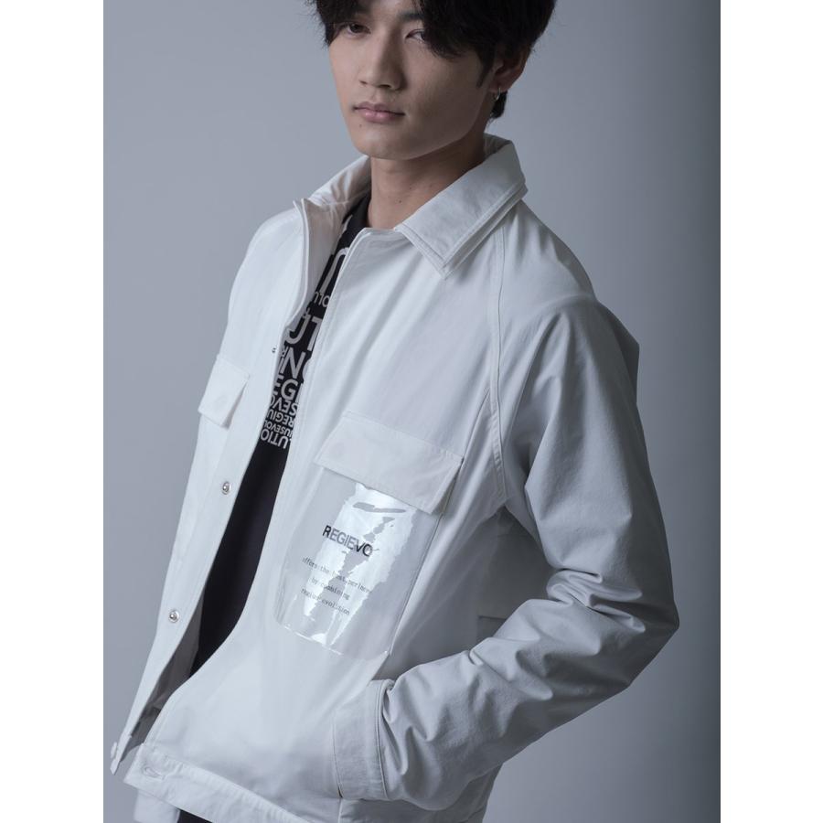 ブルゾン メンズ 春 秋 白 黒 ホワイト ブラック ショート M L ナイロン ワークジャケット REGIEVO レジエボ | REGIEVO | 21