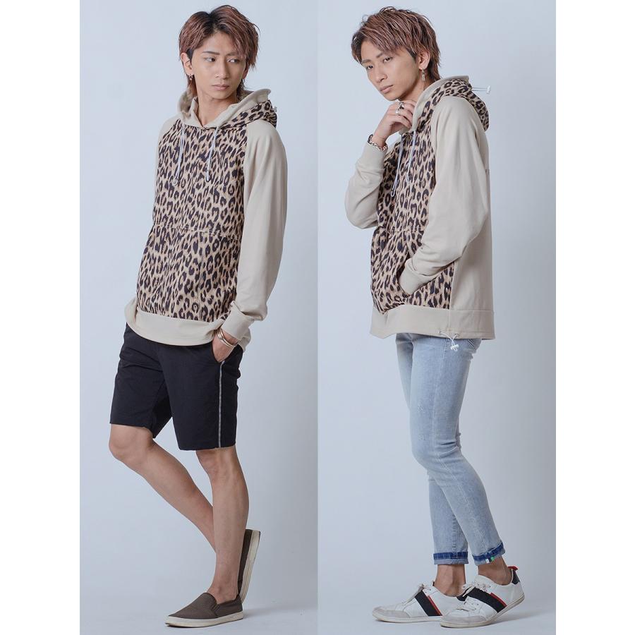 パーカー メンズ 春 秋 白 黒 プルオーバー ホワイト ブラック ベージュ M L XL ヒョウ ラグラン ダブルフード REGIEVO レジエボ | REGIEVO | 15