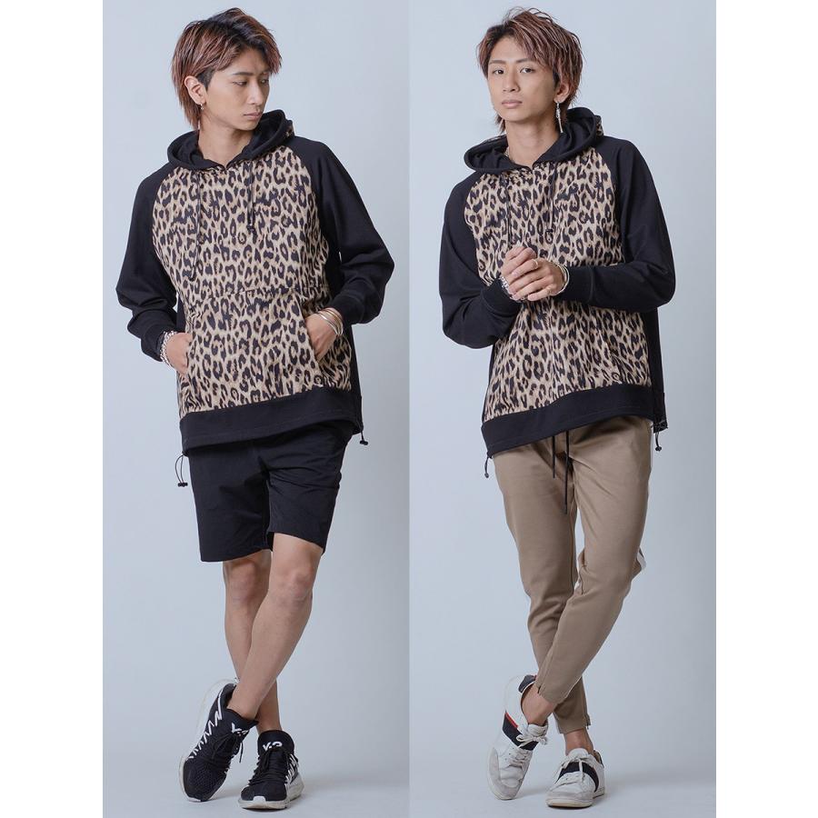 パーカー メンズ 春 秋 白 黒 プルオーバー ホワイト ブラック ベージュ M L XL ヒョウ ラグラン ダブルフード REGIEVO レジエボ | REGIEVO | 17