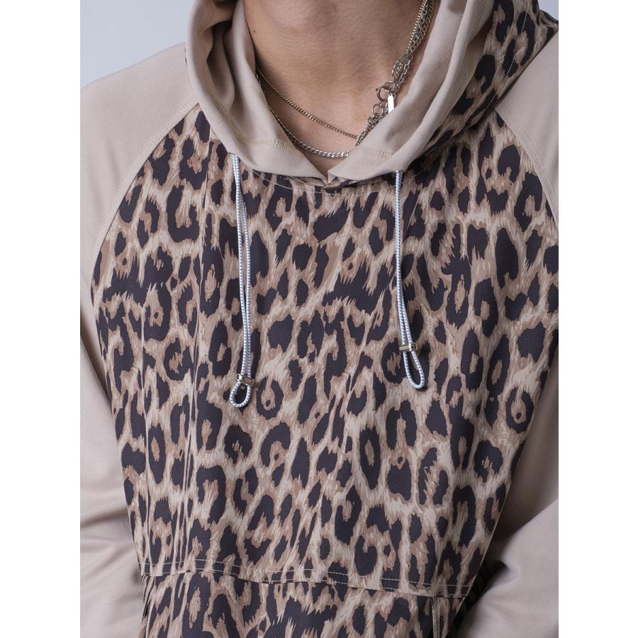 パーカー メンズ 春 秋 白 黒 プルオーバー ホワイト ブラック ベージュ M L XL ヒョウ ラグラン ダブルフード REGIEVO レジエボ | REGIEVO | 20