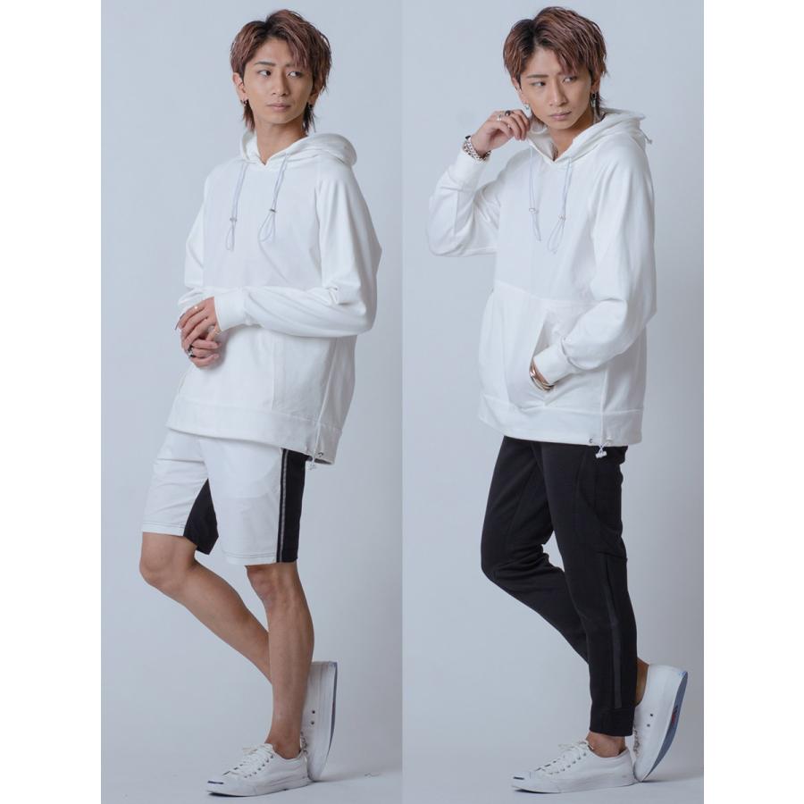 パーカー メンズ 春 秋 白 黒 プルオーバー ホワイト ブラック ベージュ M L XL ヒョウ ラグラン ダブルフード REGIEVO レジエボ | REGIEVO | 09