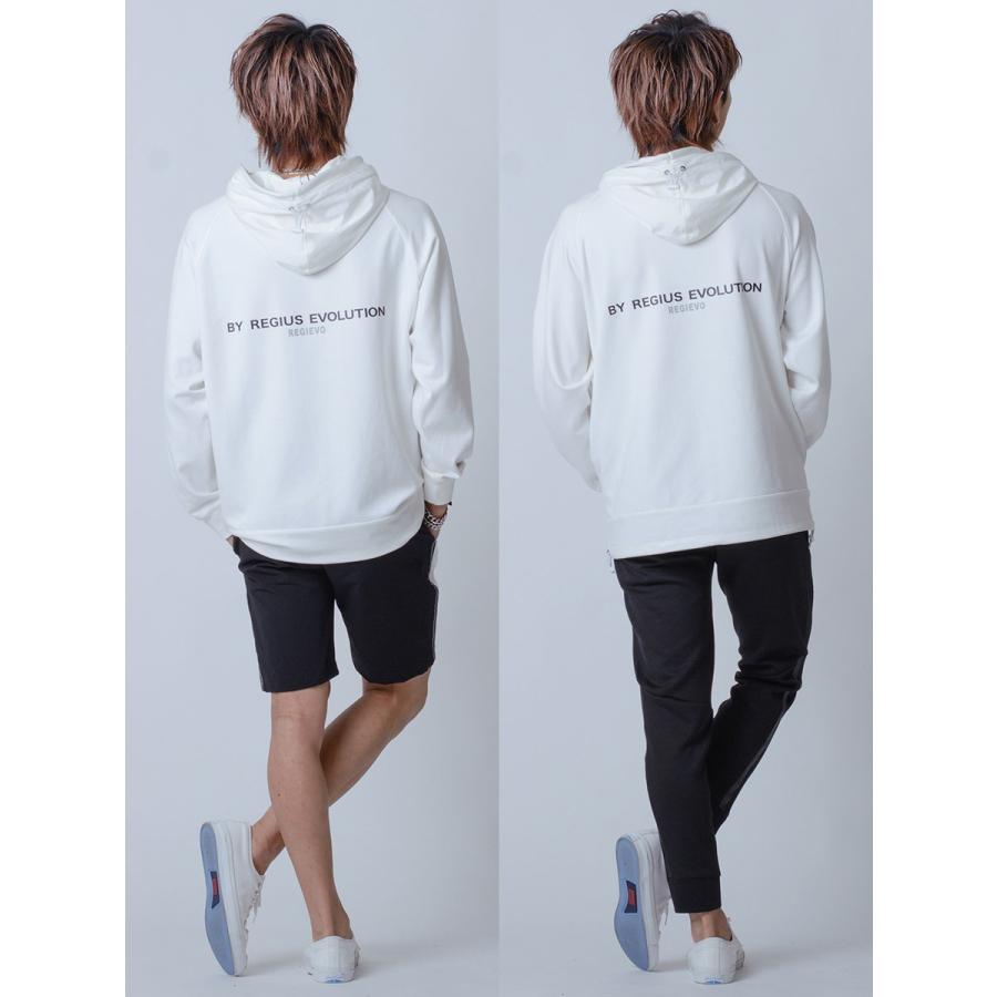 パーカー メンズ 春 秋 白 黒 プルオーバー ホワイト ブラック ベージュ M L XL ヒョウ ラグラン ダブルフード REGIEVO レジエボ | REGIEVO | 10