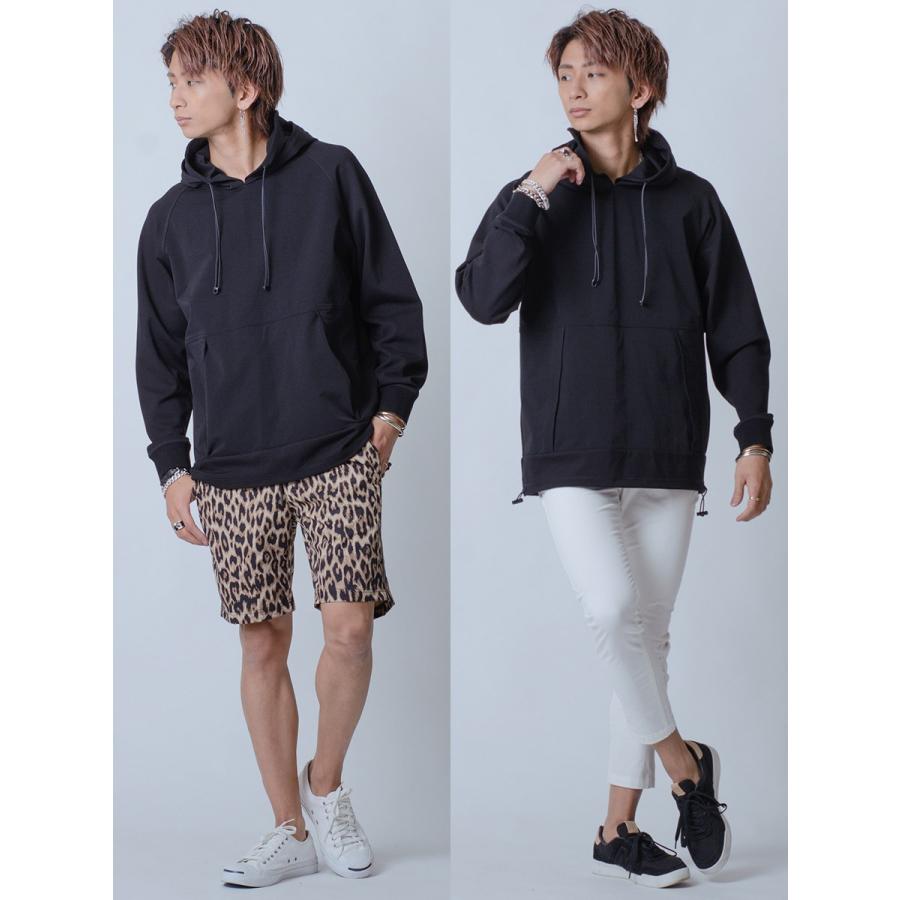 パーカー メンズ 春 秋 白 黒 プルオーバー ホワイト ブラック ベージュ M L XL ヒョウ ラグラン ダブルフード REGIEVO レジエボ | REGIEVO | 11