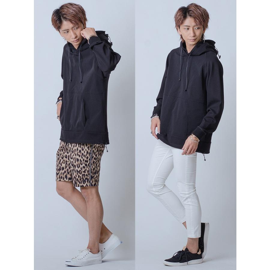 パーカー メンズ 春 秋 白 黒 プルオーバー ホワイト ブラック ベージュ M L XL ヒョウ ラグラン ダブルフード REGIEVO レジエボ | REGIEVO | 12