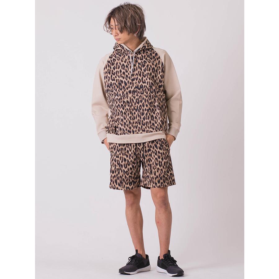 サイドラインショートパンツ ハーフパンツ 半ズボン シンプル メンズ 春 夏 秋 ホワイト ブラック ヒョウ柄 ハーフパンツ M L XL 白 黒 REGIEVO レジエボ | REGIEVO | 14