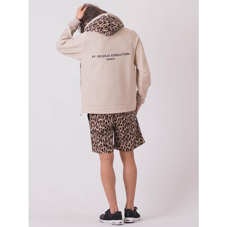 サイドラインショートパンツ ハーフパンツ 半ズボン シンプル メンズ 春 夏 秋 ホワイト ブラック ヒョウ柄 ハーフパンツ M L XL 白 黒 REGIEVO レジエボ | REGIEVO | 17