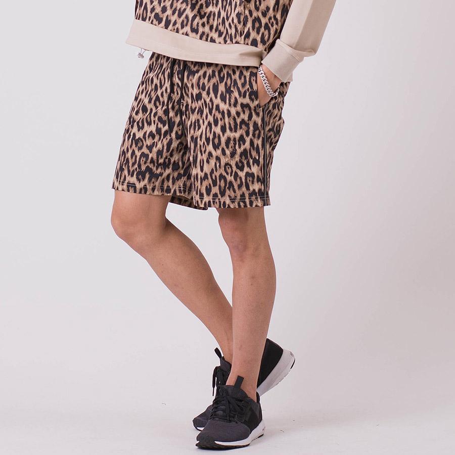 サイドラインショートパンツ ハーフパンツ 半ズボン シンプル メンズ 春 夏 秋 ホワイト ブラック ヒョウ柄 ハーフパンツ M L XL 白 黒 REGIEVO レジエボ | REGIEVO | 05