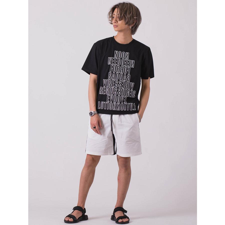 サイドラインショートパンツ ハーフパンツ 半ズボン シンプル メンズ 春 夏 秋 ホワイト ブラック ヒョウ柄 ハーフパンツ M L XL 白 黒 REGIEVO レジエボ | REGIEVO | 06