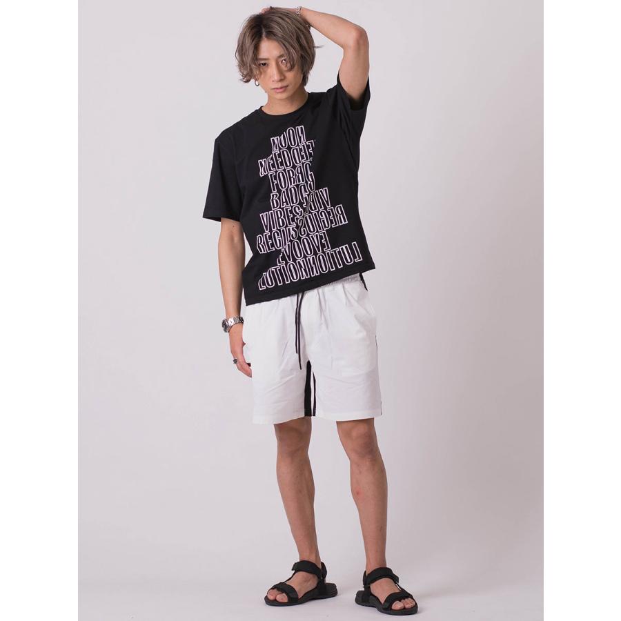 サイドラインショートパンツ ハーフパンツ 半ズボン シンプル メンズ 春 夏 秋 ホワイト ブラック ヒョウ柄 ハーフパンツ M L XL 白 黒 REGIEVO レジエボ | REGIEVO | 07