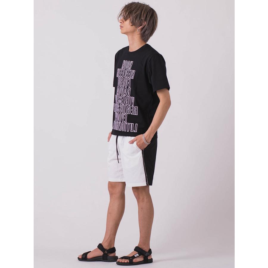 サイドラインショートパンツ ハーフパンツ 半ズボン シンプル メンズ 春 夏 秋 ホワイト ブラック ヒョウ柄 ハーフパンツ M L XL 白 黒 REGIEVO レジエボ | REGIEVO | 08