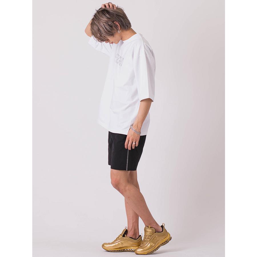 サイドラインショートパンツ ハーフパンツ 半ズボン シンプル メンズ 春 夏 秋 ホワイト ブラック ヒョウ柄 ハーフパンツ M L XL 白 黒 REGIEVO レジエボ | REGIEVO | 12