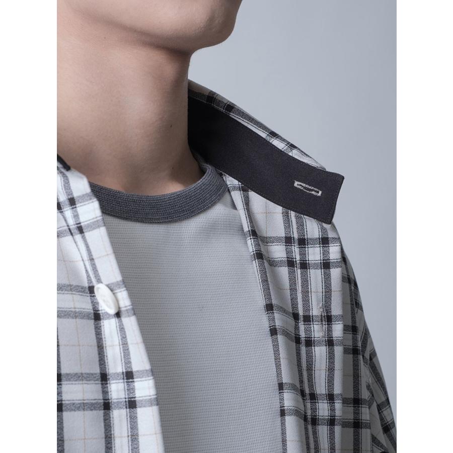 シャツ メンズ カジュアル 春 秋 オーバーシャツ チェック ビッグシルエット オーバーサイズ 黒 グレー ブラック M L REGIEVO レジエボ | REGIEVO | 16