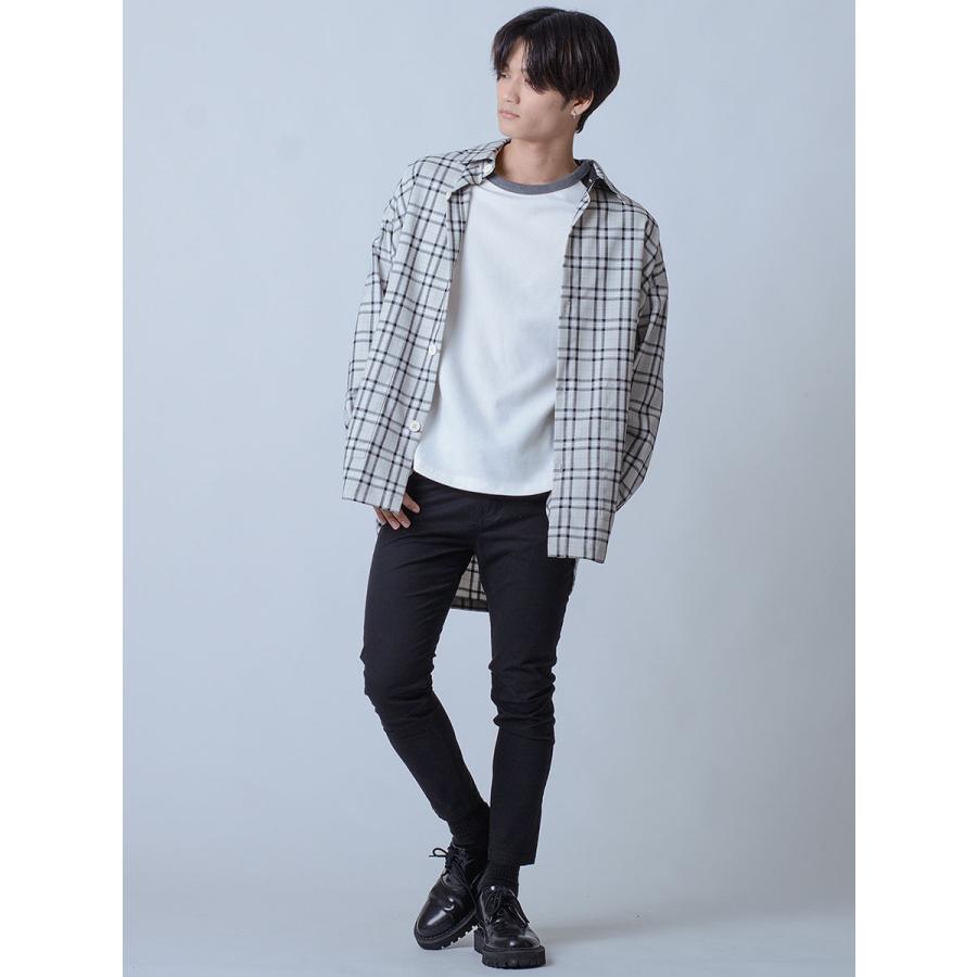 シャツ メンズ カジュアル 春 秋 オーバーシャツ チェック ビッグシルエット オーバーサイズ 黒 グレー ブラック M L REGIEVO レジエボ | REGIEVO | 05