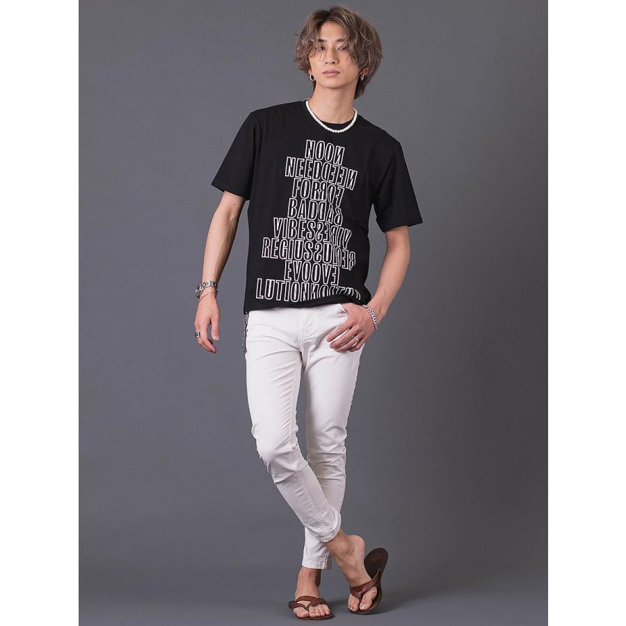 ロゴプリントTシャツ メンズ 春 夏 秋 フィット ストレッチ性 ホワイト パープル ブラック 白 紫 黒 S M L XL REGIEVO レジエボ | REGIEVO | 14