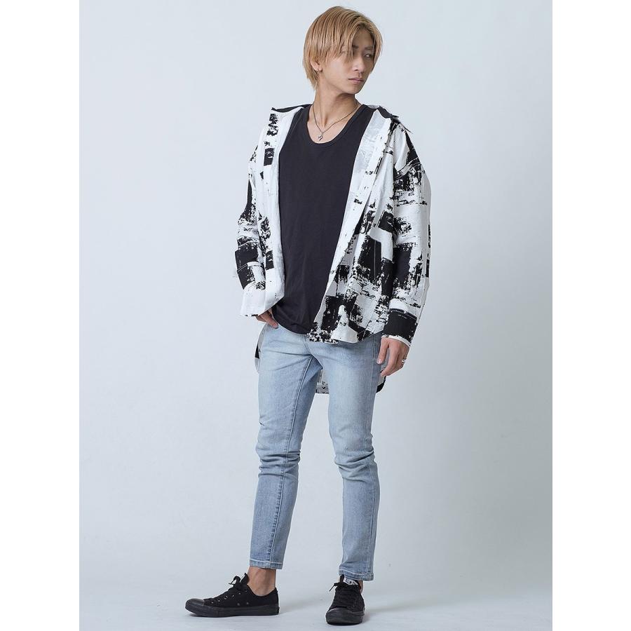 スキニー ジーンズ メンズ タイト スリム ライトブルー ブルー 青 S M L XL REGIEVO レジエボ | REGIEVO | 04