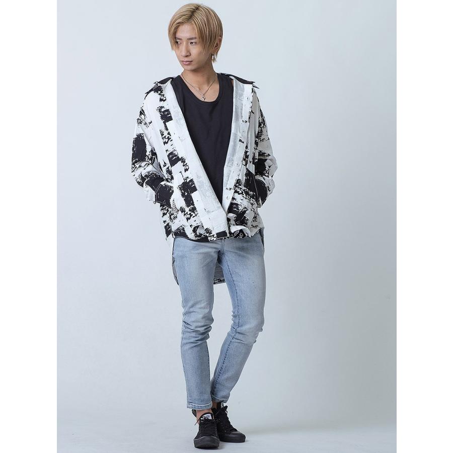 スキニー ジーンズ メンズ タイト スリム ライトブルー ブルー 青 S M L XL REGIEVO レジエボ | REGIEVO | 05