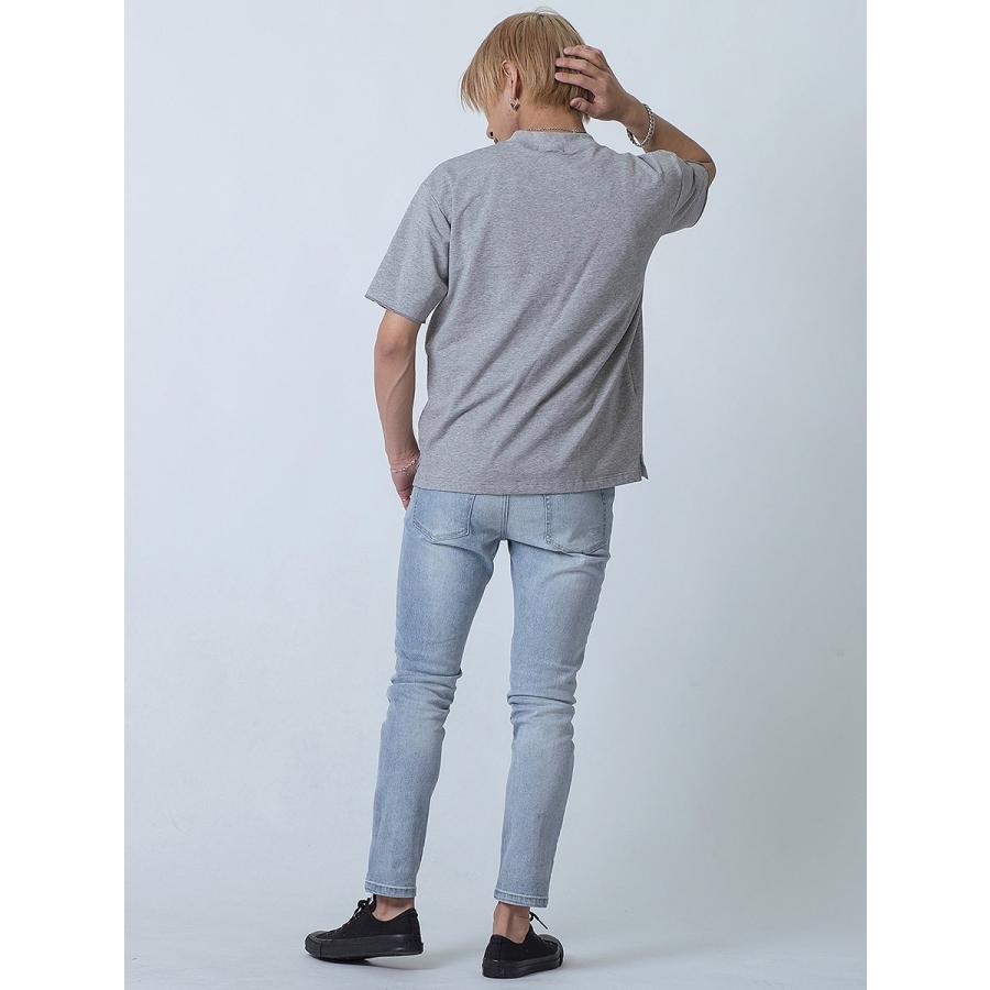 スキニー ジーンズ メンズ タイト スリム ライトブルー ブルー 青 S M L XL REGIEVO レジエボ | REGIEVO | 07