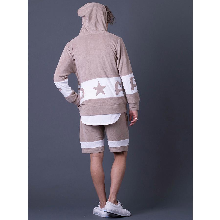 ロゴアップリケパイルパーカー ジップパーカー リラックスウェア シンプル ホワイト ベージュ ブラック 白 茶 黒 M L XL REGIEVO レジエボ | REGIEVO | 13