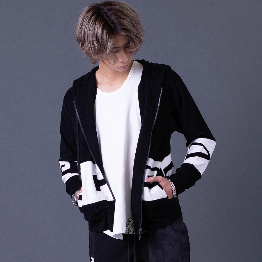 ロゴアップリケパイルパーカー ジップパーカー リラックスウェア シンプル ホワイト ベージュ ブラック 白 茶 黒 M L XL REGIEVO レジエボ | REGIEVO | 05