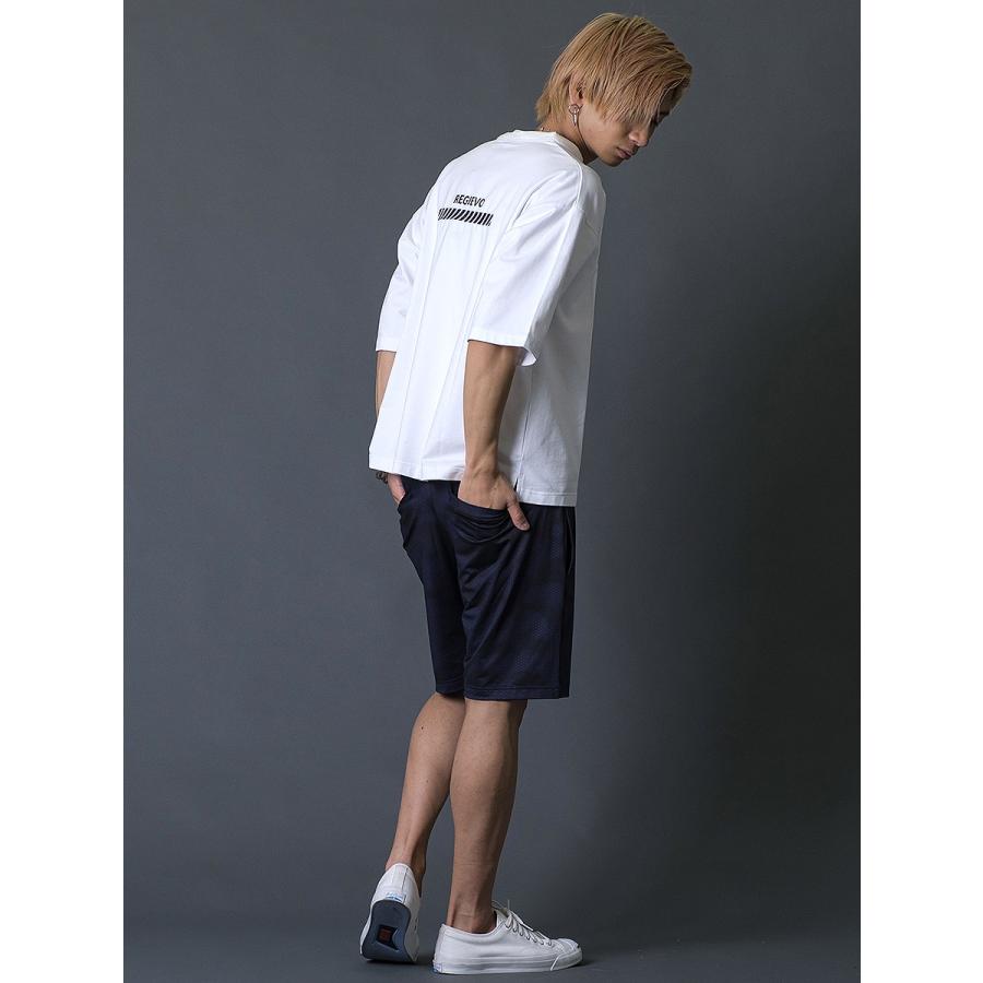 ハニカムプリントショートパンツ メンズ ハーフパンツ 春 夏 秋 カモフラ柄 グレー ブルー ネイビー 青 紺 スポーティ M L XL REGIEVO レジエボ | REGIEVO | 17