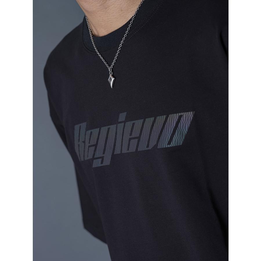 レインボーロゴビッグTシャツ メンズ ビッグシルエット メッセージプリント ホワイト ブラック 白 黒 M L REGIEVO レジエボ｜sshk｜16