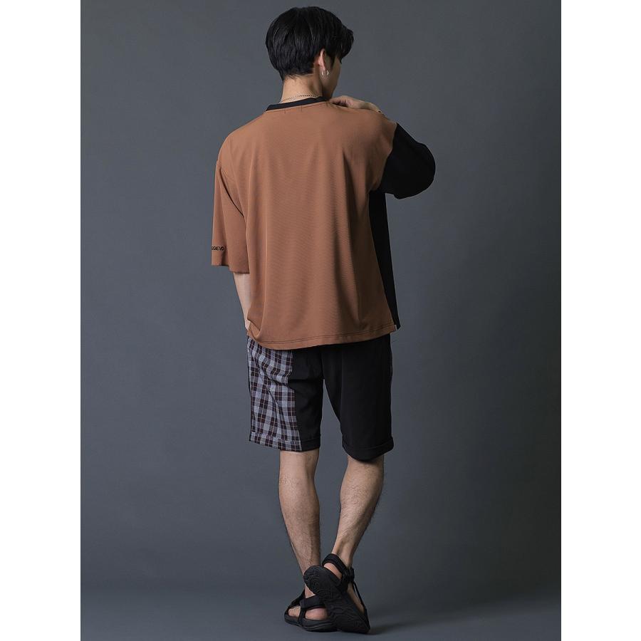 切替ショートパンツ ハーフパンツ チェック柄 モード エレガント カジュアル 春 夏 秋 ベージュ ブラック 黒 茶 お洒落 M L REGIEVO レジエボ | REGIEVO | 17