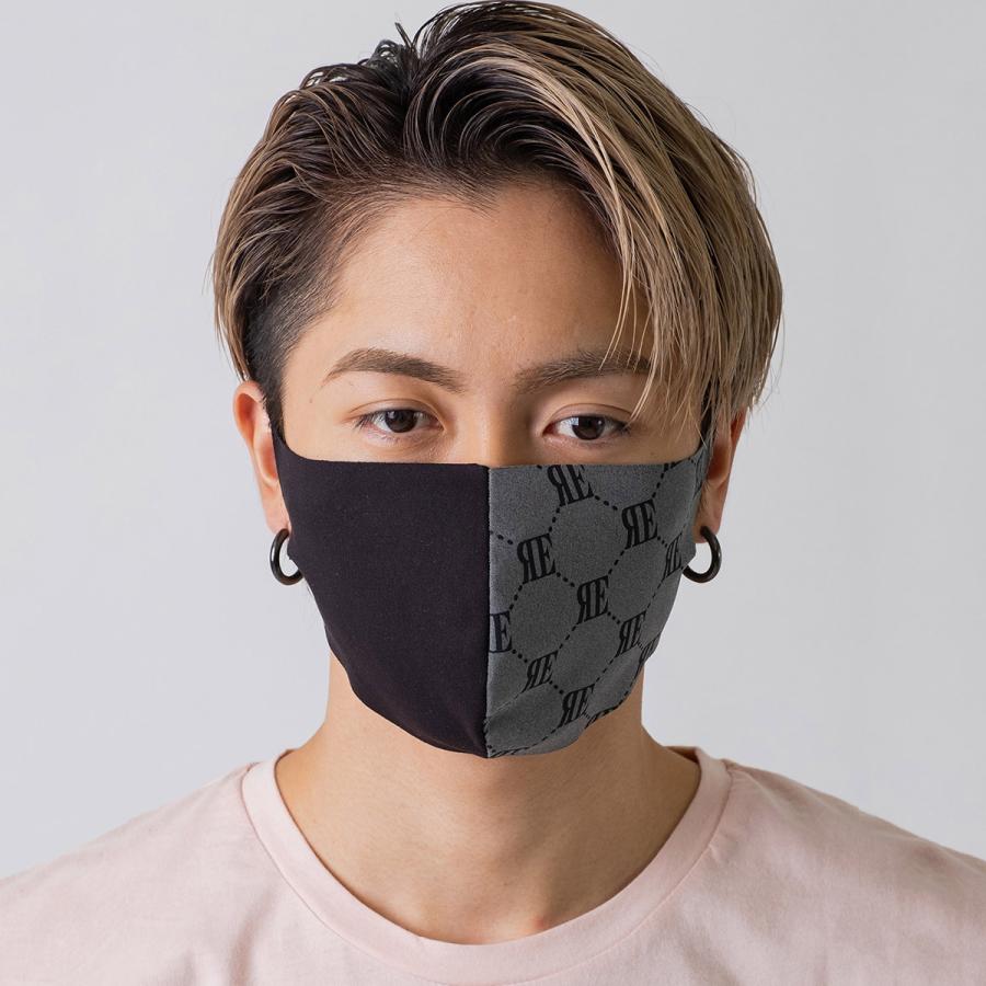 REGIEVOドライタッチマスク(１枚入り) 吸水速乾 長時間使用可 お洒落 バイカラー 無地 柄 | 