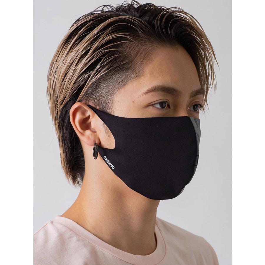 REGIEVOドライタッチマスク(１枚入り) 吸水速乾 長時間使用可 お洒落 バイカラー 無地 柄 |  | 02