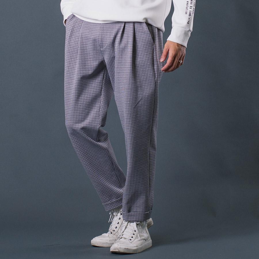 チェックイージースラックス メンズ 春 秋 冬 チェック柄 ストレートパンツ ベージュ グレー 茶  M L XL REGIEVO レジエボ | REGIEVO | 03