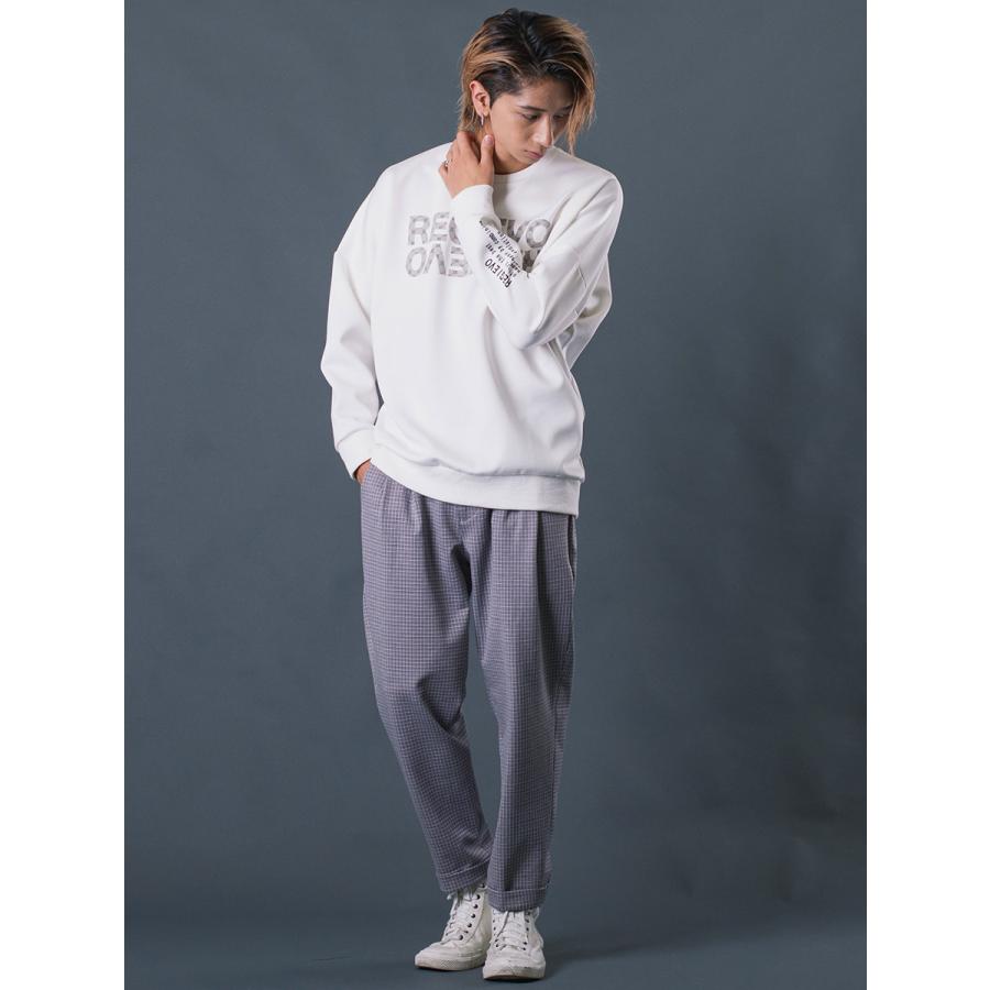 チェックイージースラックス メンズ 春 秋 冬 チェック柄 ストレートパンツ ベージュ グレー 茶  M L XL REGIEVO レジエボ | REGIEVO | 12